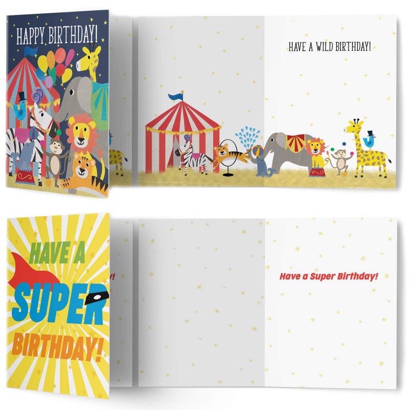 Tiny Expressions - 10 Kids Birthday Cards with Inside Messages and Envelopes - Image 2